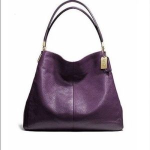 Coach Madison Phoebe Shoulder Bag - Black Violet
